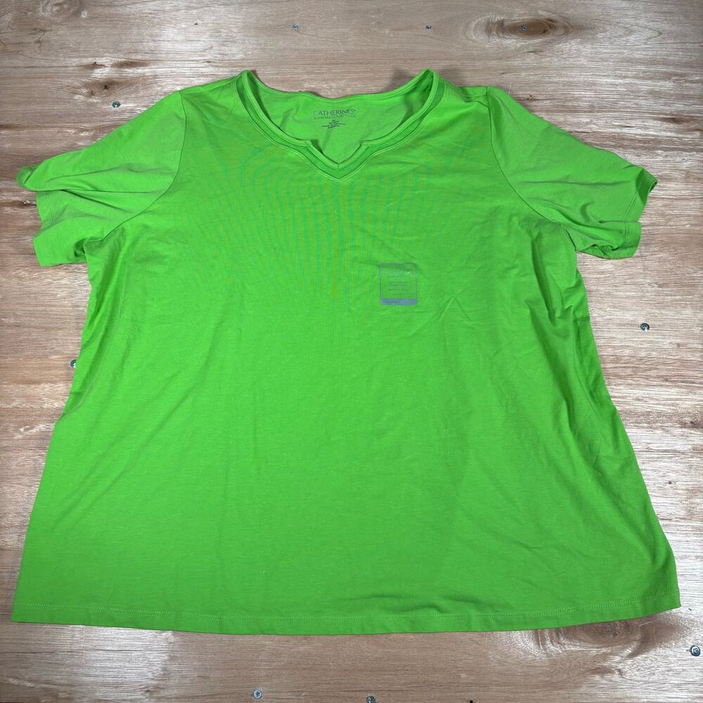 CATHERINES Suprema Collection Green Plus Lightweight Everyday T-Shirt 22/24W